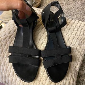 Stuart Weitzman Black Low Heeled Sandals - Size 8 1/2M